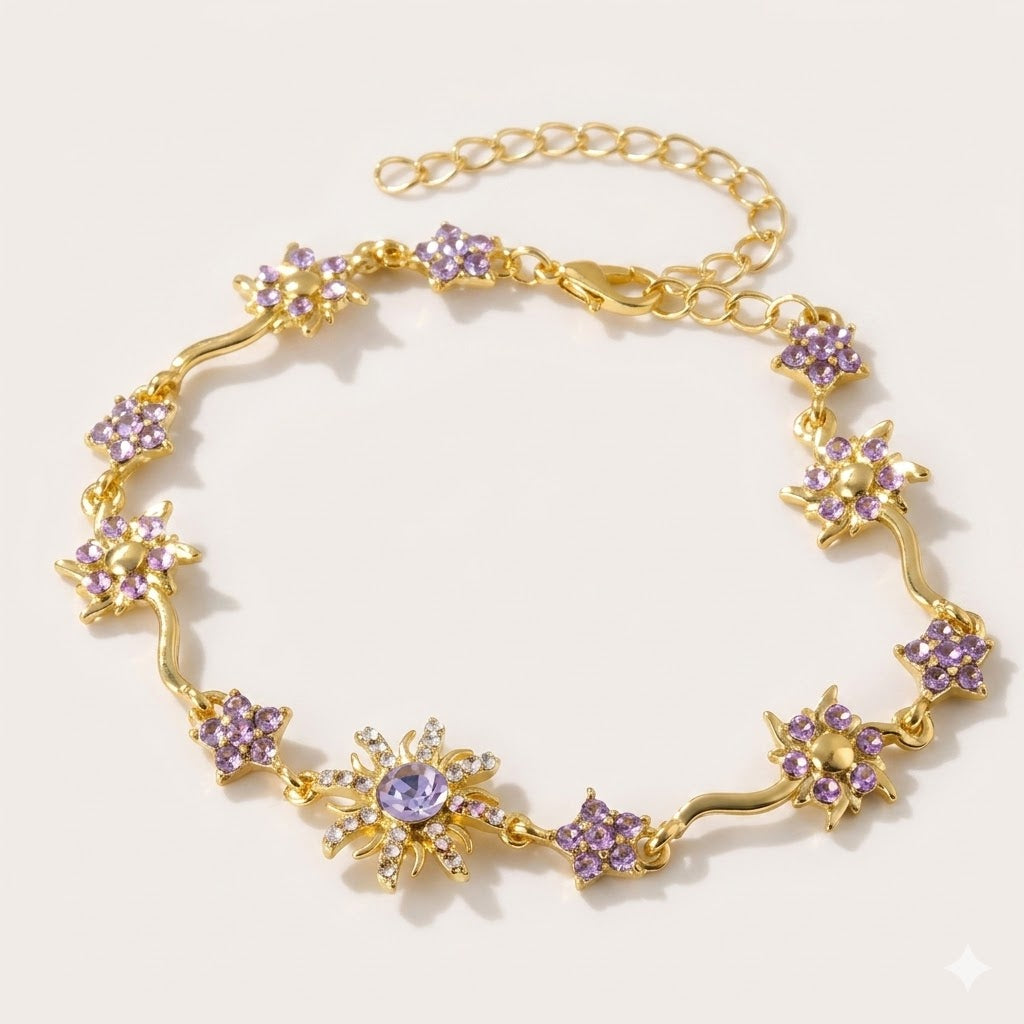 Pulseira Rapunzel Sol Dourado