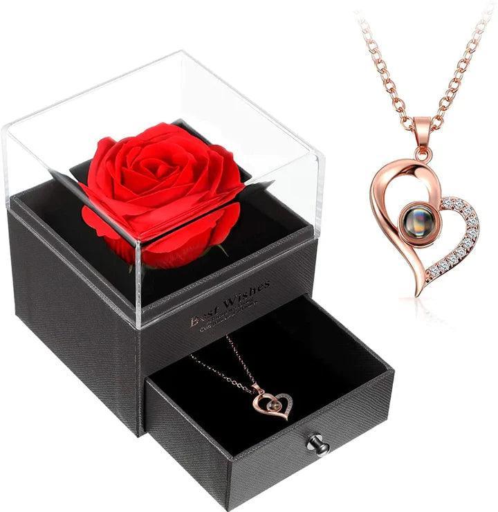 Colar Rosa Eterna Suli